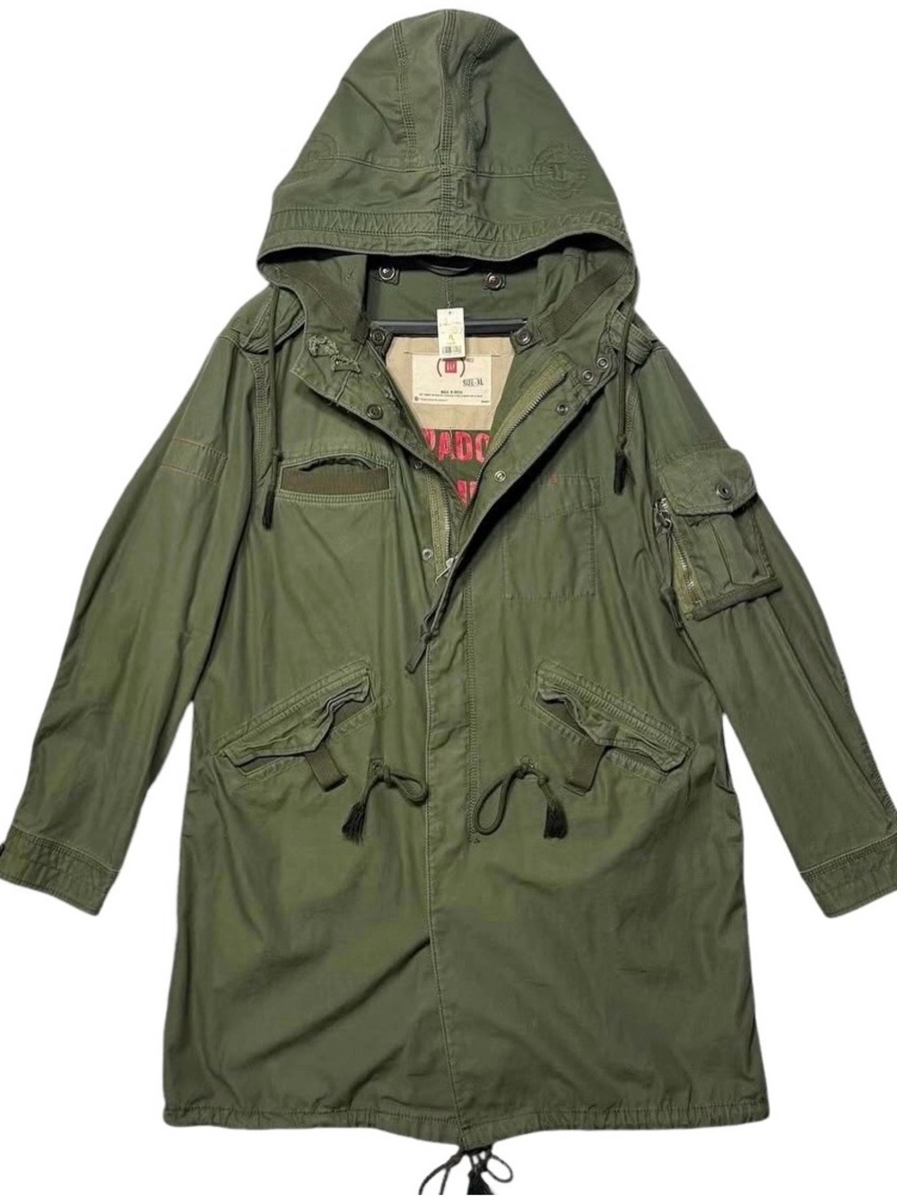 MINT Vintage GAP x Product (RED) Bono Mod Fishtail Parka Army Green XL